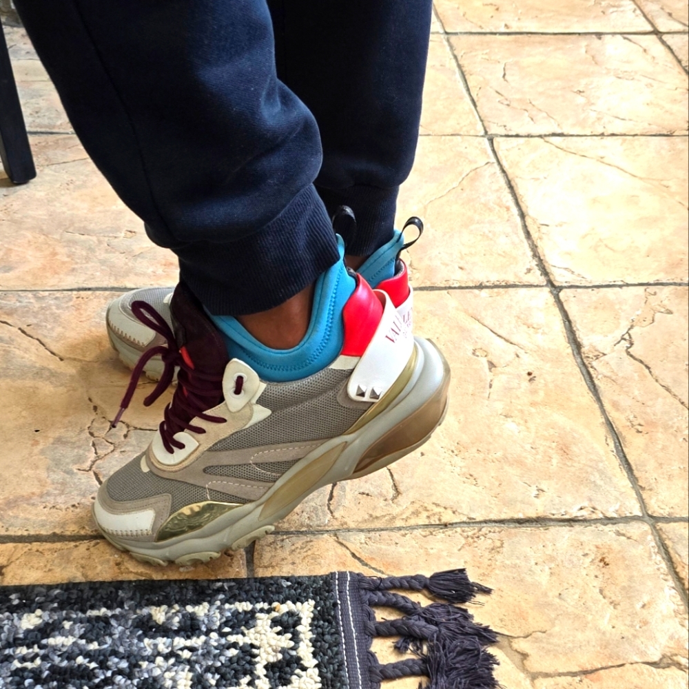 Valentino Garavani Colorful bounce Sneakers with Red and Blue Accents